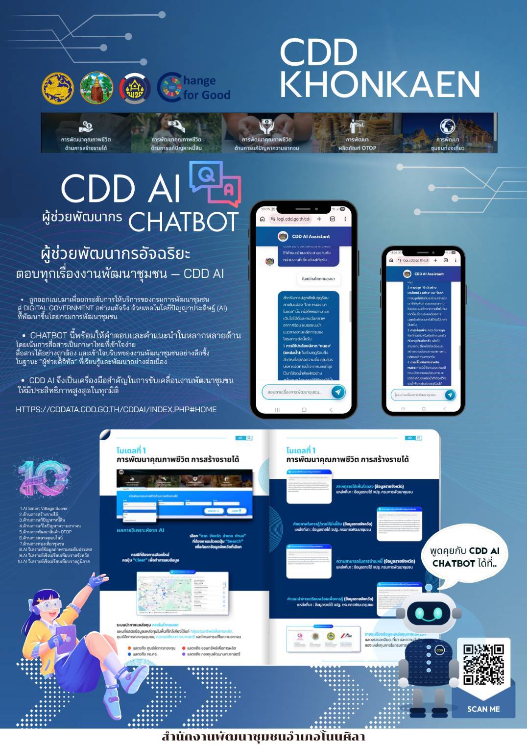 พช.โนนศิลา ร่วมประชาสัมพันธ์และเชิญชวนใช้งาน “CDD AI”